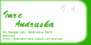 imre andruska business card